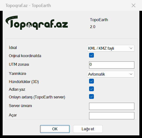 TopoEarth: KML / KMZ idxalı