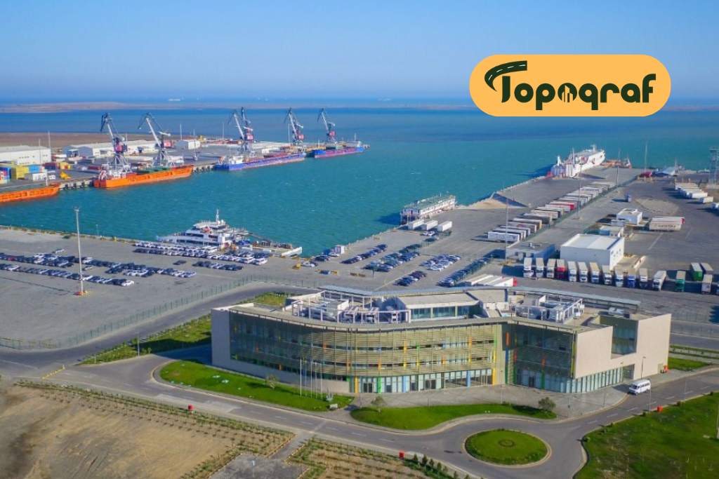 Baku International Sea Trade Port — Professional Geodetic and Topographic Services in Alat Settlement, Garadagh District, Baku City — 1