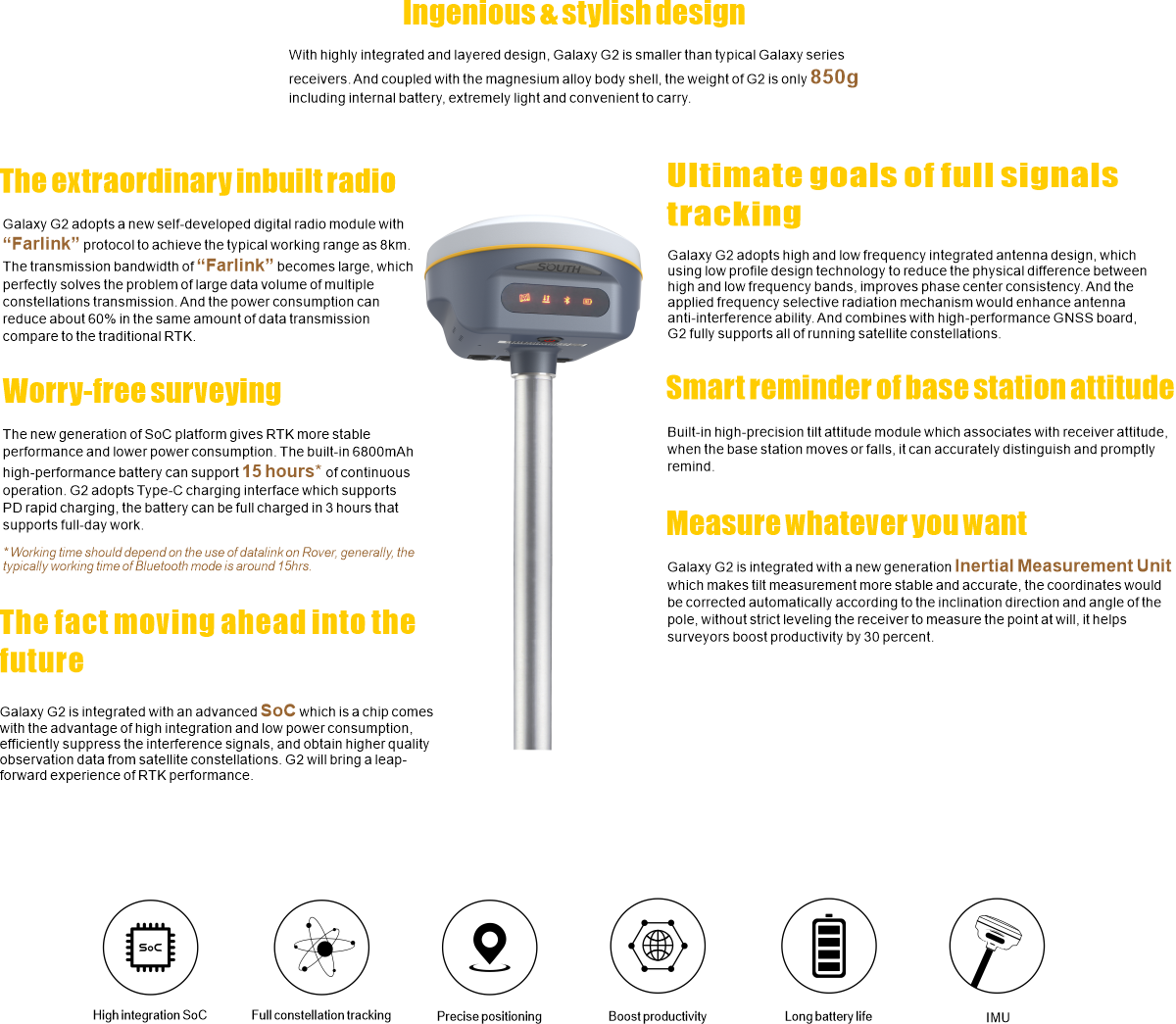 SOUTH Galaxy G2 (Spt) — Features